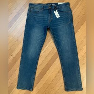 NWT MENS American Rag Comfort Stretch Slim-Fit Blue Mechanical Blue Jeans 38x30